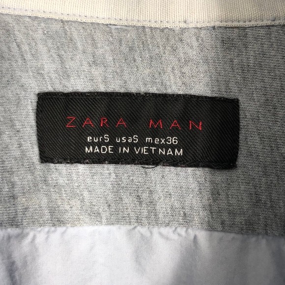 Zara Man Lightwash Blue Cotton Button Up Shirt w/Extra Buttons SZ Sm - Picture 7 of 7